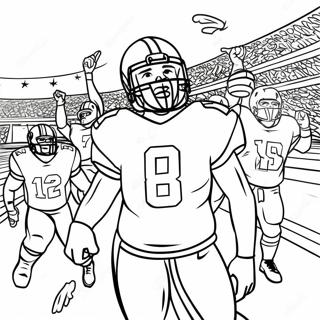 Page A Colorier Joueurs De Football Celebrant Un Touchdown 10798-8856