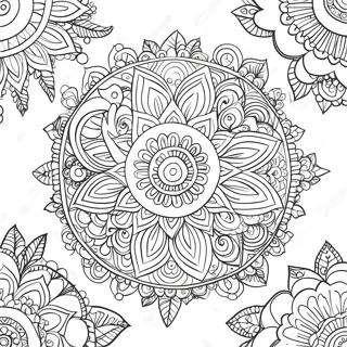 Page A Colorier Designs Rangoli Intriques 10808-8864