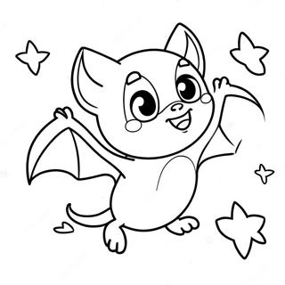 Page A Colorier Mignonne Rouge Le Chauve Souris En Vol 10918-8950