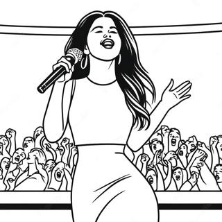 Page A Colorier De Selena Chantant Sur Scene 10978-8997