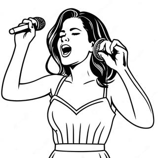 Page A Colorier De Selena Chantant Sur Scene 10978-8999