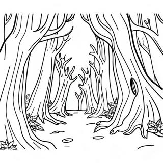 Page A Colorier De Foret Hantee 11008-9021