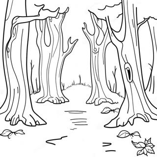 Page A Colorier De Foret Hantee 11008-9023