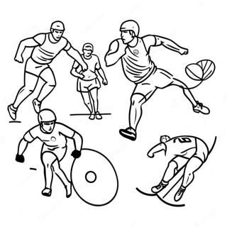 Page A Colorier Des Athletes Olympiques En Action 11068-9070