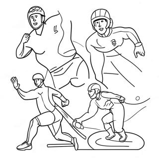 Page A Colorier Des Athletes Olympiques En Action 11068-9071