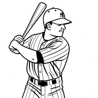 Page A Colorier Dun Joueur Des Yankees Balancant Une Batte 11168-9159