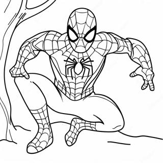 Page A Colorier De Spiderman En Costume Effrayant 11178-9168