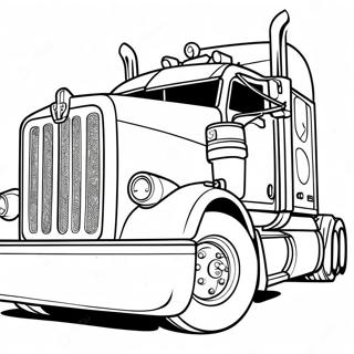 Page A Colorier De Camion Semi Remorque Peterbilt Vintage 11228-9207