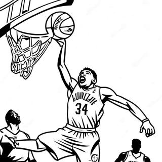 Page A Colorier De Giannis Antetokounmpo En Train De Dunker 11248-9222