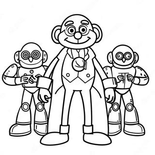 Page A Colorier Du Dr Eggman Malefique Avec Des Robots 11258-9232