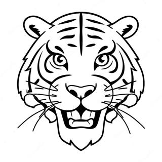 Page A Colorier De La Mascotte Tigre Lsu 11318-9278