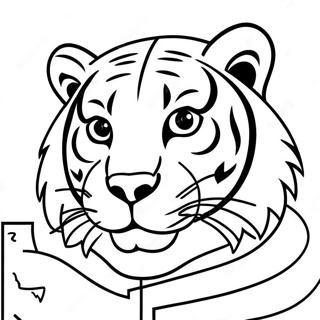 Page A Colorier De La Mascotte Tigre Lsu 11318-9280