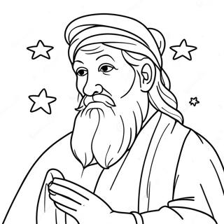 Page A Colorier Abraham Avec Des Etoiles 11358-9309