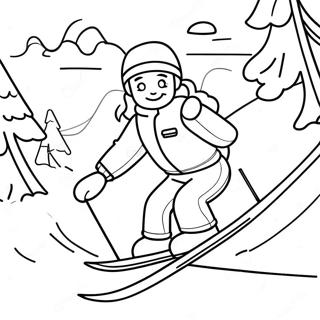 Ski Pages À Colorier