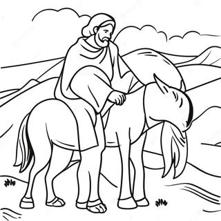 Page A Colorier Bon Samaritain Aidant Un Voyageur 11388-9336