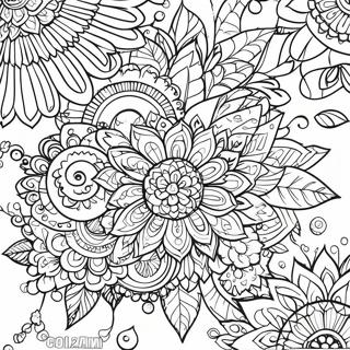 Page A Colorier Mandala Au Stylo Gel Vibrant 11458-9389