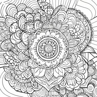 Page A Colorier Mandala Au Stylo Gel Vibrant 11458-9391