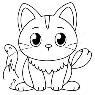 Chat Anime Pages À Colorier