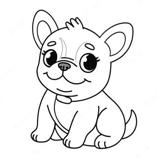 Page A Colorier De Chiot Frenchie Mignon 11498-9424