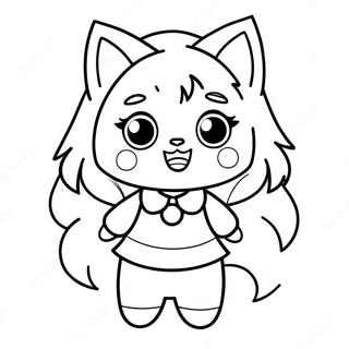 Fille Loup Gacha Life Pages À Colorier