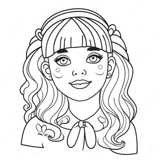 Page A Colorier De Melanie Martinez Avec Des Cheveux Colores 11528-9446