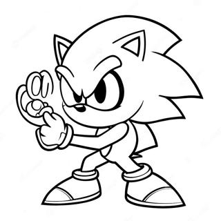 Page A Colorier De Sonic Argent En Action 11578-9488