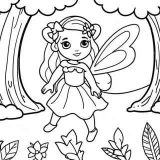 Page A Colorier De Fee Enchanteresse Dans Une Foret 11588-9495