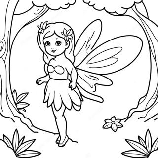 Page A Colorier De Fee Enchanteresse Dans Une Foret 11588-9496