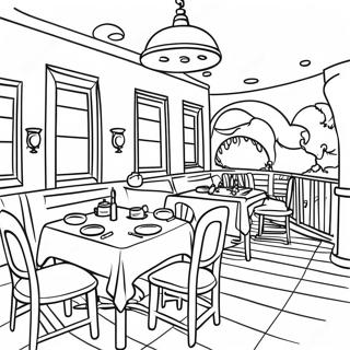 Page A Colorier De Restaurant Familial Confortable 11598-9503