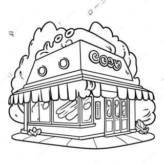 Page A Colorier De Restaurant Familial Confortable 11598-9504