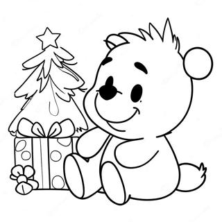 Noël De Winnie L'ourson Pages À Colorier