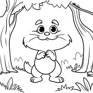 Page A Colorier Lorax Mignon Avec Des Arbres 1162-930