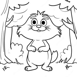 Page A Colorier Lorax Mignon Avec Des Arbres 1162-931