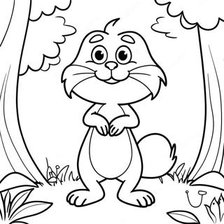 Page A Colorier Lorax Mignon Avec Des Arbres 1162-932