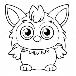 Page A Colorier De Furby Mignon Avec De Grands Yeux 11638-9534