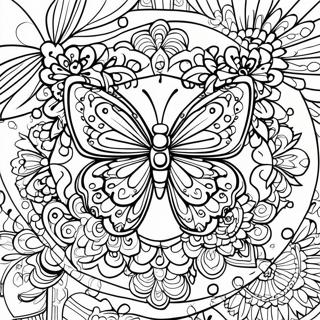 Papillon Unique Pour Adultes Pages À Colorier