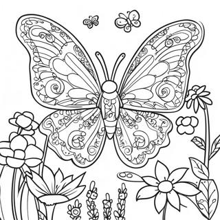 Page A Colorier De Jardin De Papillons Complexe 11738-9615