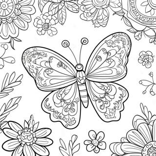 Page A Colorier De Jardin De Papillons Complexe 11738-9637