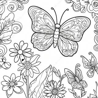 Page A Colorier De Jardin De Papillons Complexe 11738-9638