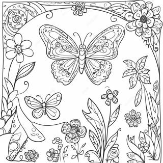 Page A Colorier De Jardin De Papillons Complexe 11738-9640