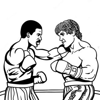 Page A Colorier De Rocky Contre Apollo Creed 11768-9661