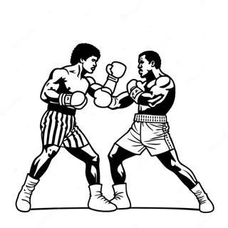 Page A Colorier De Rocky Contre Apollo Creed 11768-9662