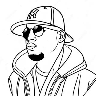 Page A Colorier De Gangster Hip Hop Cool Avec Casquette 11788-9670