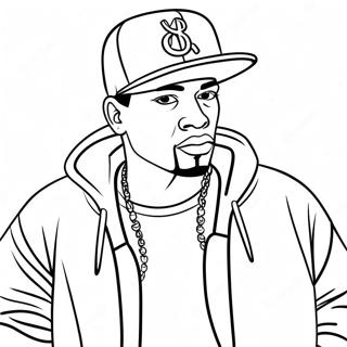 Page A Colorier De Gangster Hip Hop Cool Avec Casquette 11788-9672