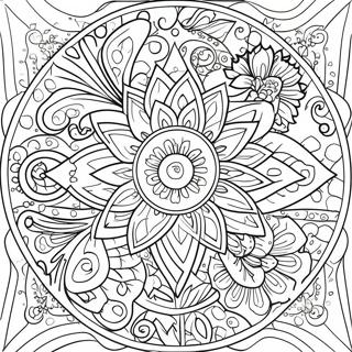 Page A Colorier De Mandala De Fleurs De Relaxation 11797-9674