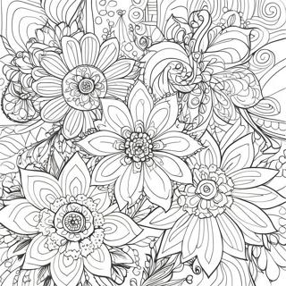 Page A Colorier De Motifs De Fleurs De Relaxation Complexes 11798-9678