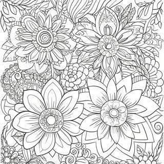 Page A Colorier De Motifs De Fleurs De Relaxation Complexes 11798-9680