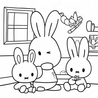 Page A Colorier De Miffy Avec Des Amis 11928-9765