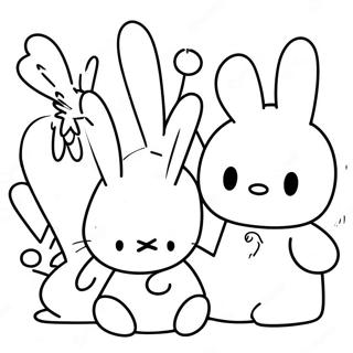 Page A Colorier De Miffy Avec Des Amis 11928-9766