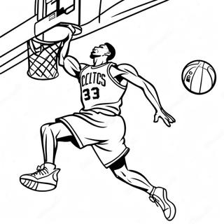 Page A Colorier Dun Joueur De Basket Des Celtics En Train De Dunker 11978-9807